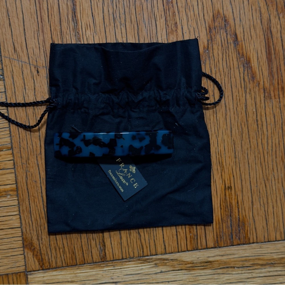 France Luxe Classic Rectangle Barrette - Blue Tokyo, NWT - Picture 4 of 12